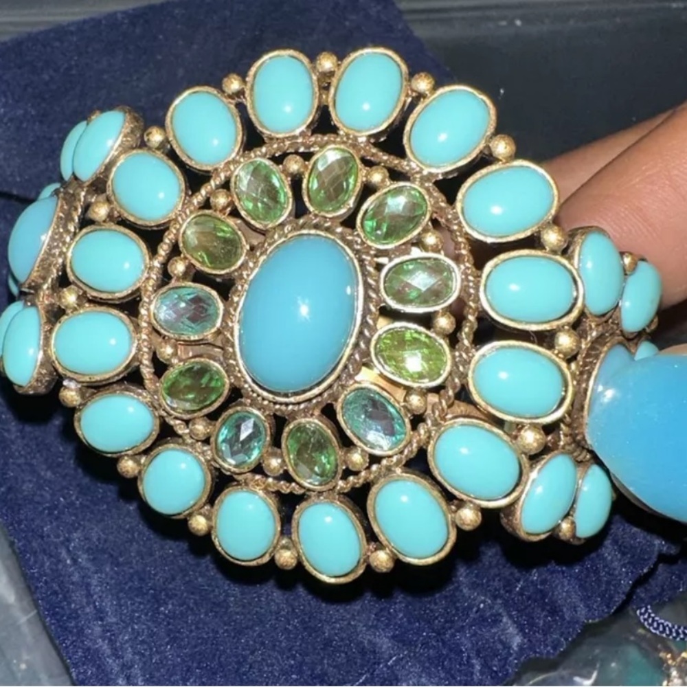 Concho Turquoise Bracelet Vintage - made In China